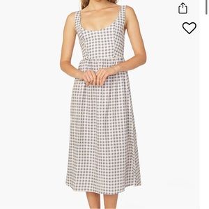 Corset Gingham Midi Dress